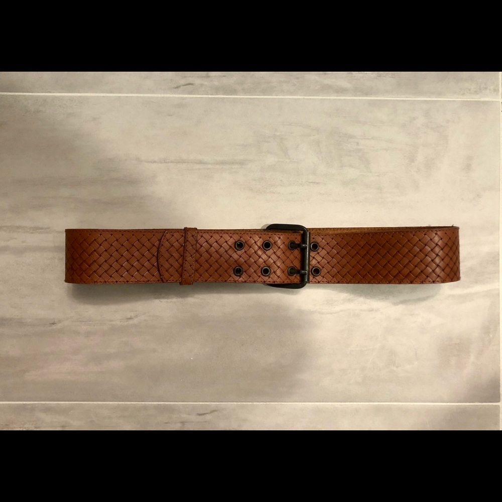 Tan leather belt
